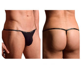 Doreanse 1330-BLK Gerippter Modal T-String Farbe Schwarz